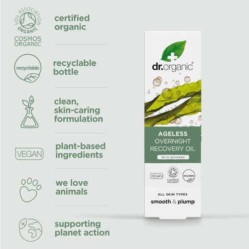 Dr Organic Ageless with Seaweed Overnight Recovery Oil thumbnail 6