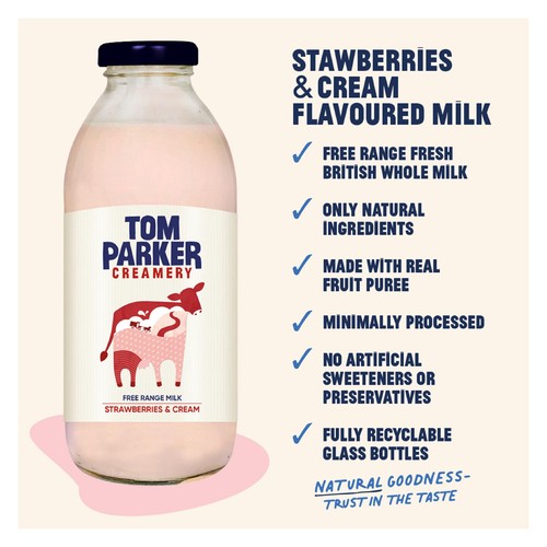 Tom Parker Creamery Strawberries & Cream Flavoured Milk thumbnail 7