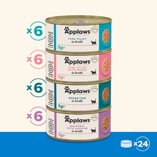 Applaws Cat Tin Fish Selection in Broth Multipack thumbnail 4
