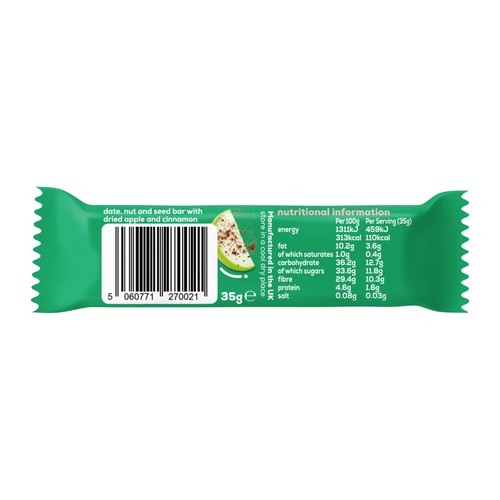 The Gut Stuff Apple & Cinnamon High Fibre Fruit & Nut Box of Bars thumbnail 4