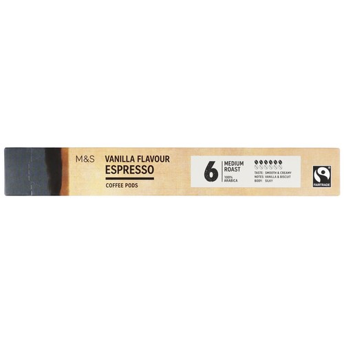 M&S Vanilla Flavour Espresso Coffee Pods