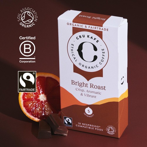 CRU Kafe Organic Fairtrade Bright Roast Pods 10s thumbnail 2