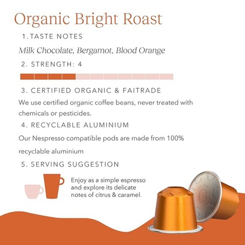 CRU Kafe Organic Fairtrade Bright Roast Pods 10s thumbnail 3