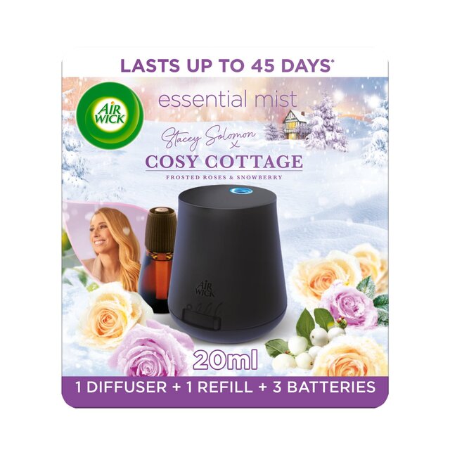 Airwick Essential Mist Kit Cosy Cottage Frosted Roses & Snowberry thumbnail 2