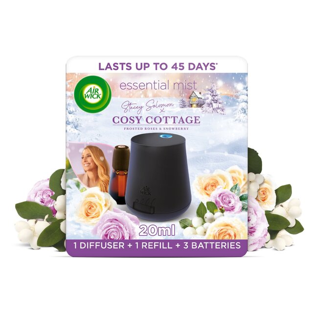 Airwick Essential Mist Kit Cosy Cottage Frosted Roses & Snowberry thumbnail 3