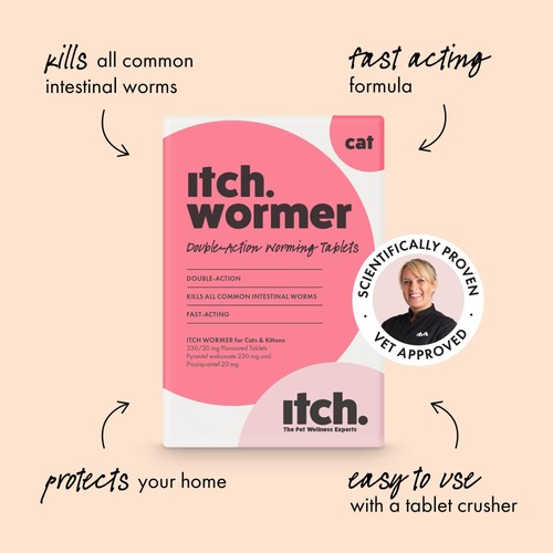 Itch Wormer Tablet Treatment For Cats (1kg +) thumbnail 3
