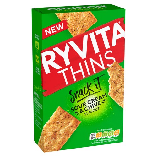 Ryvita Snack It Thins Sour Cream & Chive Flatbread Snacks thumbnail 2