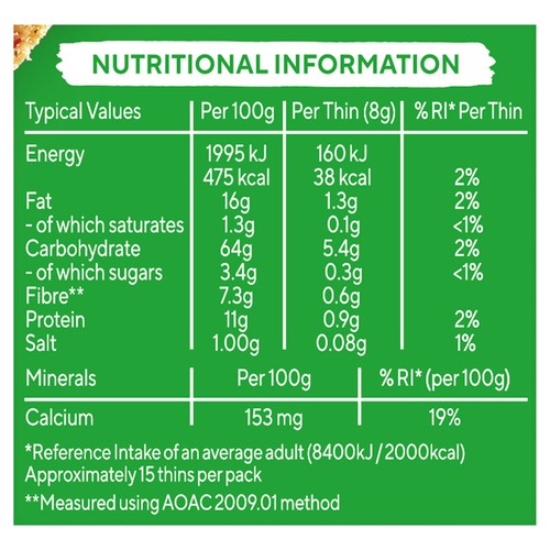 Ryvita Snack It Thins Sour Cream & Chive Flatbread Snacks thumbnail 4