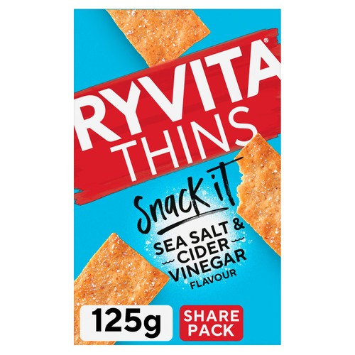 Ryvita Snack It Thins Sea Salt & Cider Vinegar Flatbread Snacks