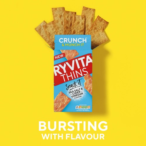 Ryvita Snack It Thins Sea Salt & Cider Vinegar Flatbread Snacks thumbnail 4