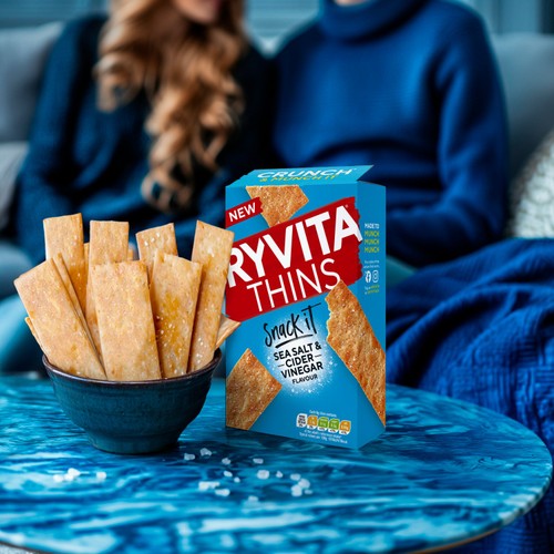 Ryvita Snack It Thins Sea Salt & Cider Vinegar Flatbread Snacks thumbnail 6