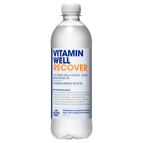 Vitamin Well Water Recover Elderflower & Peach