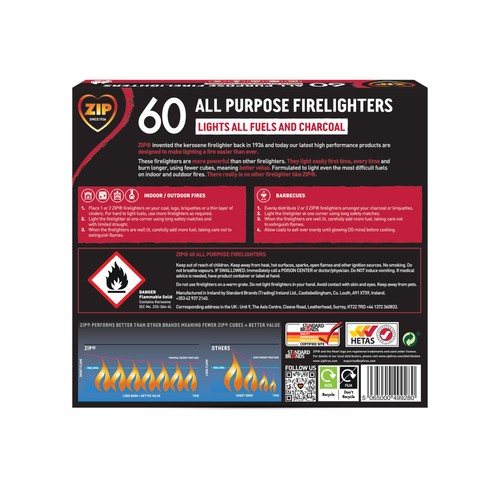 Zip All Purpose Firelighters Block 60 thumbnail 2