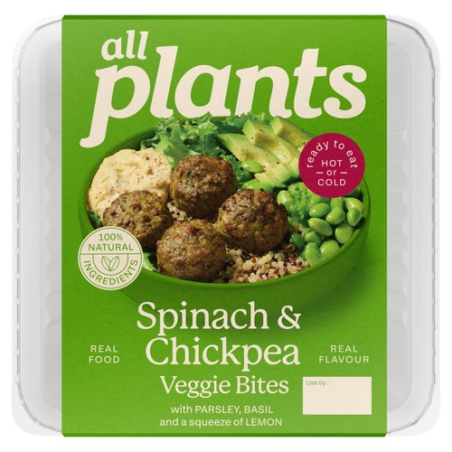 Plants Chickpea, Spinach & Basil Veggie Bites