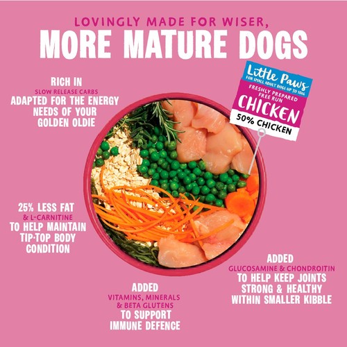 Barking Heads Little Paws Golden Years Dry Dog Food thumbnail 2