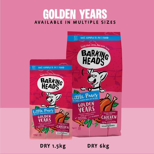 Barking Heads Little Paws Golden Years Dry Dog Food thumbnail 6