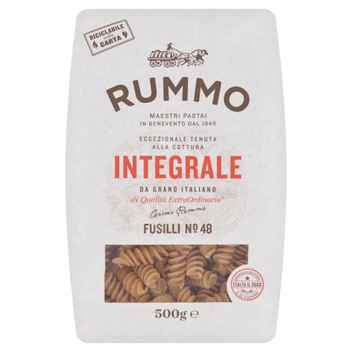 Rummo Wholewheat Fusilli Integrali Pasta No.48