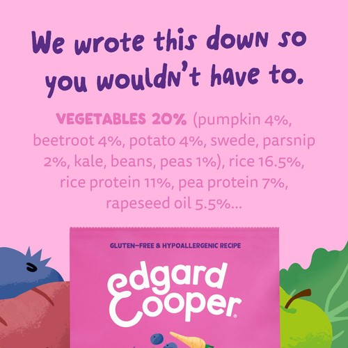Edgard & Cooper Fresh Dog Dry Food Plant Based Adult Beetroot & Pumpkin thumbnail 7
