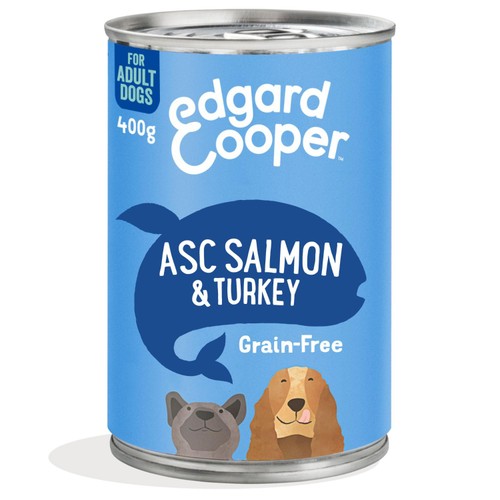 Edgard & Cooper Fresh Dog Wet Food Adult Grain Free Tin Salmon & Turkey