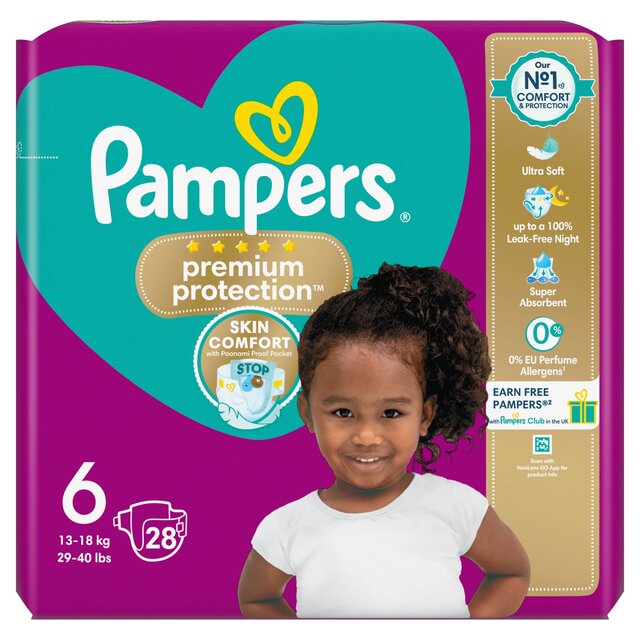 Pampers Premium Protection Size 6, 28 Nappies, Essential Pack thumbnail 10