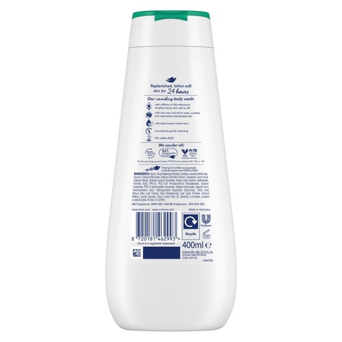 Dove Hydrating Advanced Care Body Wash Shower Gel Aloe Vera & Birch Water thumbnail 2