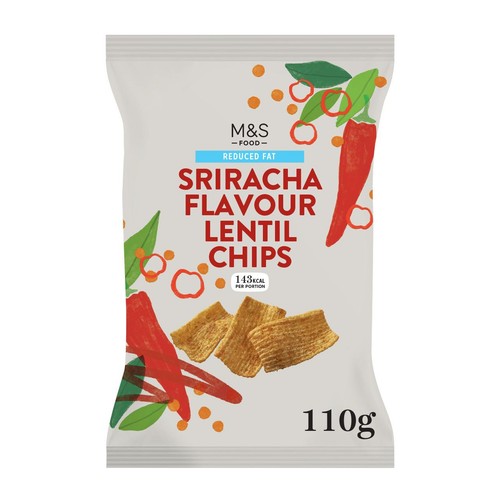 M&S Sriracha Flavour Lentil Chips