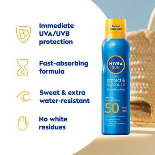 NIVEA SUN Protect & Dry Touch SPF 50 Mist Sunscreen Spray thumbnail 2