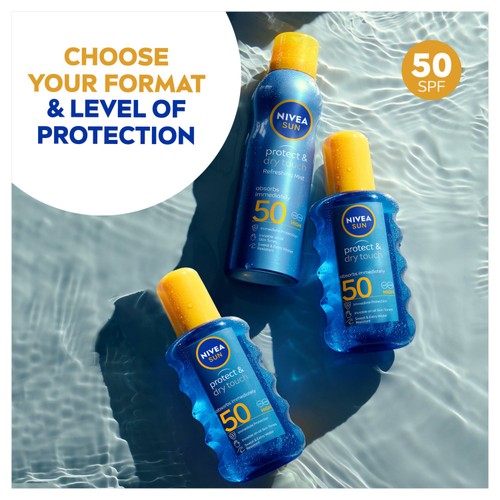 NIVEA SUN Protect & Dry Touch SPF 50 Mist Sunscreen Spray thumbnail 6