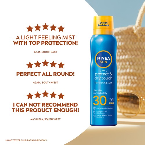 NIVEA SUN Protect & Dry Touch SPF 30 Mist Sunscreen Spray thumbnail 5