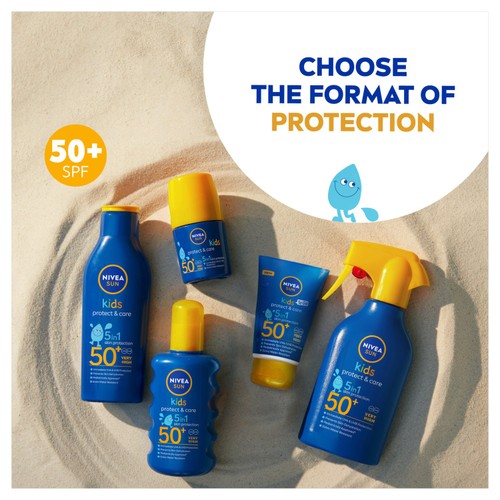 NIVEA SUN Kids Protect & Care SPF 50+ Sun Lotion Roll On thumbnail 6