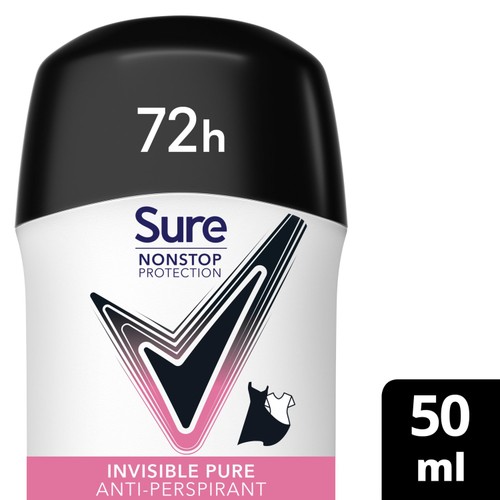 Sure Women Antiperspirant Deodorant Stick Nonstop Invisible Pure