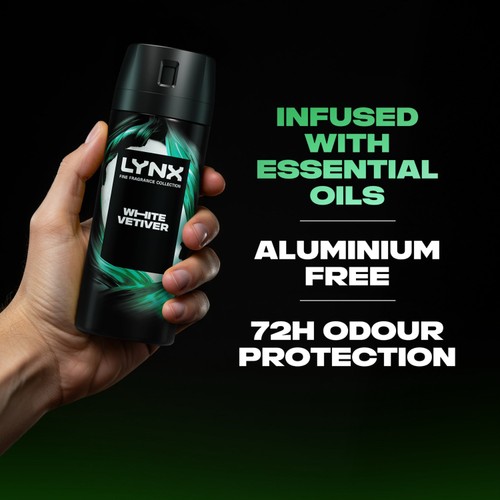 Lynx Fine Fragrance Collection Premium Deodorant Bodyspray White Vetiver thumbnail 2