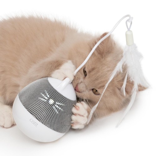 Catit Pixi Spinner Electronic Cat Toy White & Grey thumbnail 3
