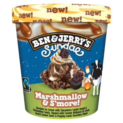 Ben & Jerry's Sundae Marshmallow & S'more Ice Cream Tub Dessert thumbnail 2