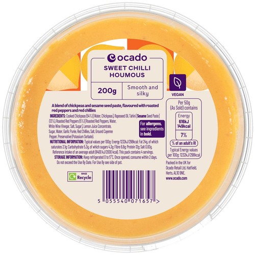 Ocado Sweet Chilli Houmous thumbnail 2