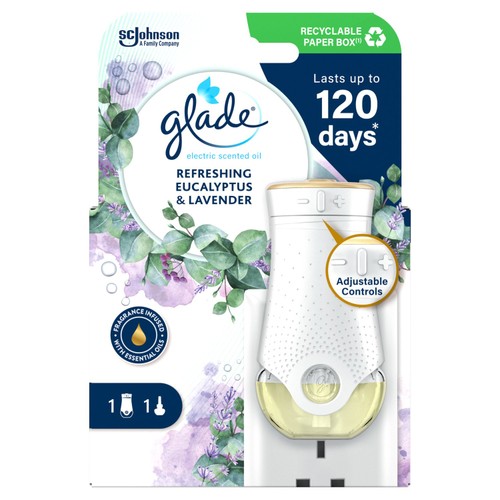 Glade Plug In Holder & Refill, Electric Scented Oil, Eucalyptus & Lavender thumbnail 2