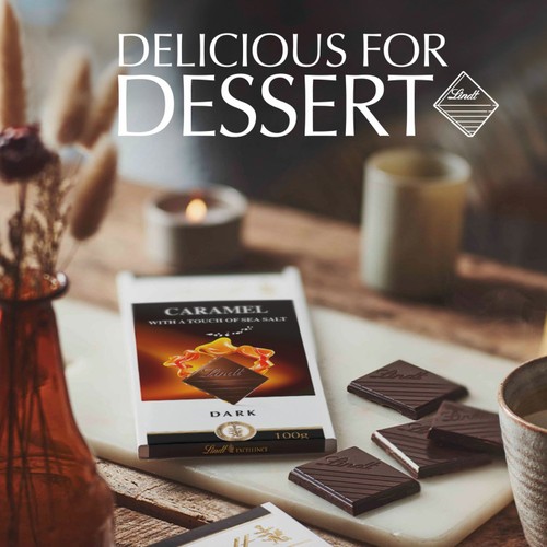 Lindt Excellence Dark Caramel Sea Salt Chocolate Bar thumbnail 3