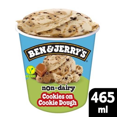 Ben & Jerry's Dairy Free Vegan Cookies on Cookie Dough Caramel Ice Cream
