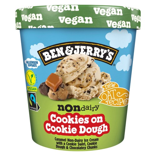 Ben & Jerry's Non Dairy Cookies on Cookie Dough Vegan Ice Cream Tub thumbnail 2