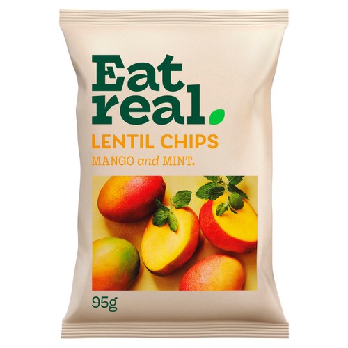 Eat Real Lentil Chips Mango & Mint Sharing