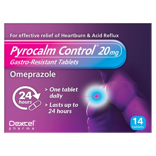 Pyrocalm Control Omeprazole Heartburn Tablets