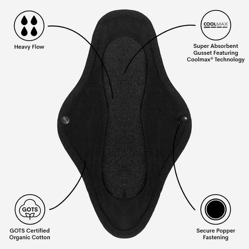 WUKA Reusable Period Pads Medium Flow thumbnail 3
