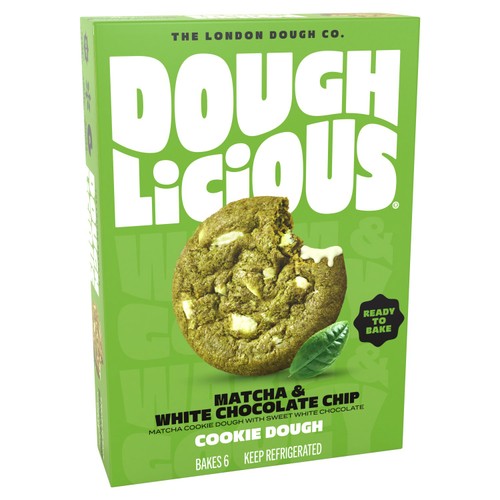Doughlicious Matcha & White Chocolate Ready to Bake Cookie Dough thumbnail 2