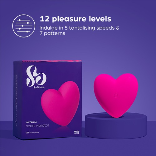 So Divine Je t'aime Heart Vibrator thumbnail 3