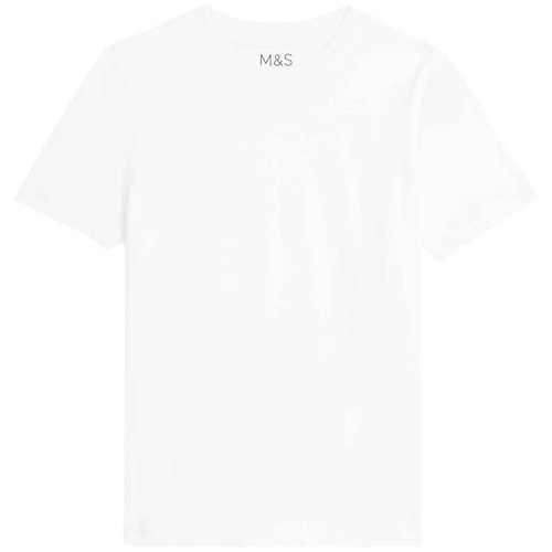 M&S Unisex T-Shirt, 6-7 Years, White
