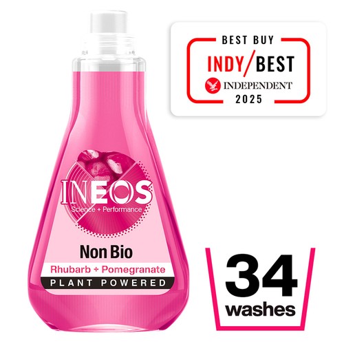 INEOS Non Bio Laundry Liquid Detergent Rhubarb + Pomegranate 33 Washes  thumbnail 2
