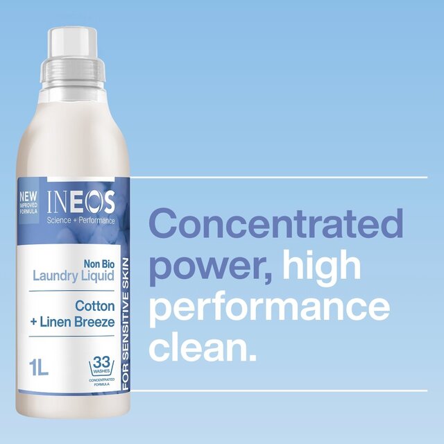 INEOS Non Bio Laundry Liquid Detergent Cotton + Linen Breeze 33 Washes  thumbnail 5