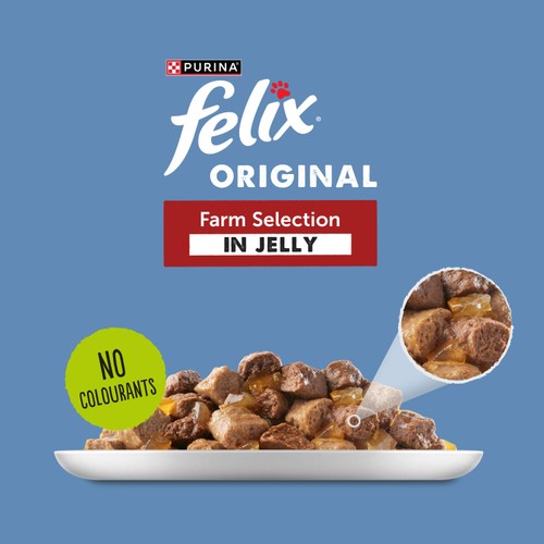 Felix Original Farm Selection in Jelly Wet Cat Food thumbnail 5