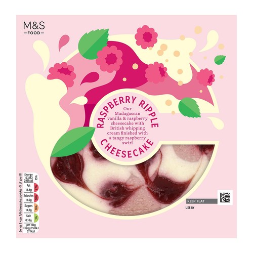 M&S Raspberry Ripple Cheesecake thumbnail 4