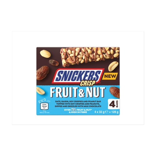 Snickers Crisp Fruit & Nut Milk Chocolate Snack Bars Multipack thumbnail 2